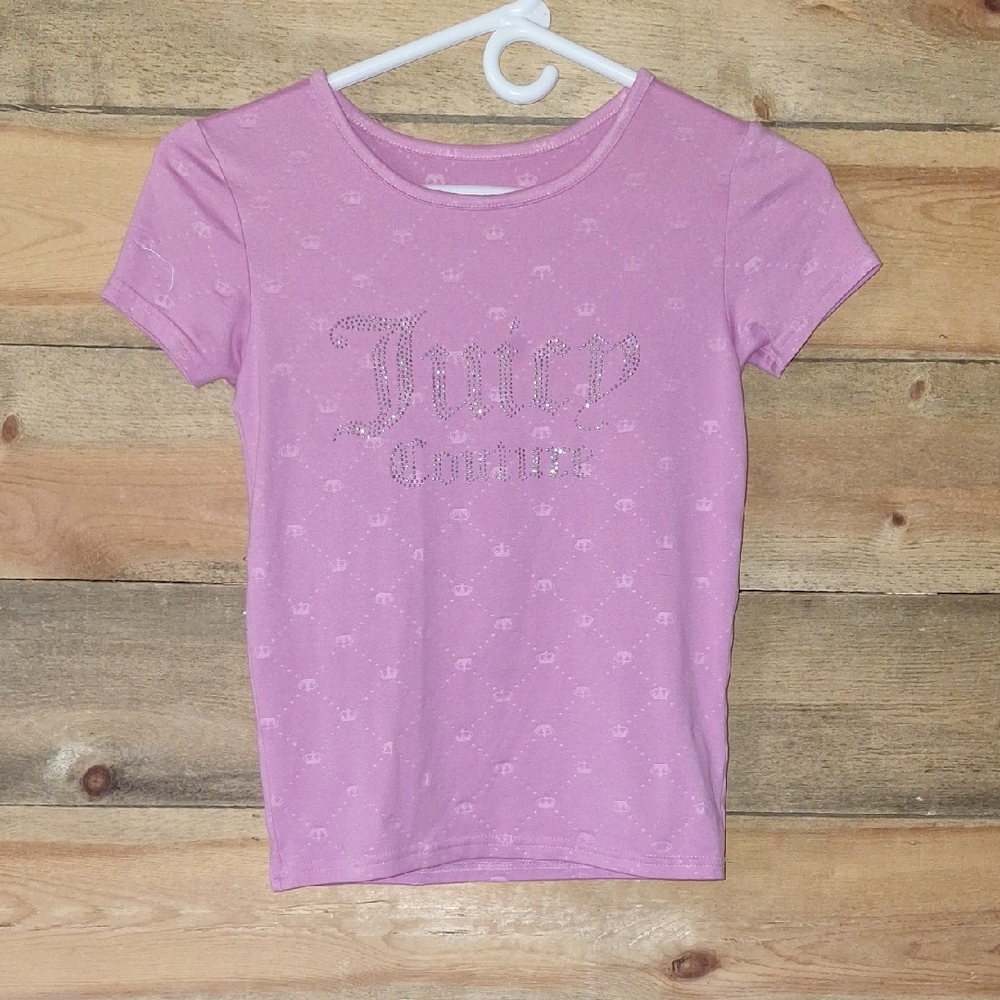 Juicy Couture Pink Rhinestone Logo Kids Pajama Top